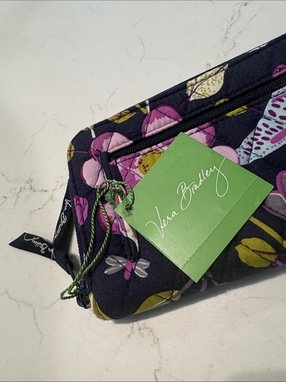 NWT Vera Bradley Zip-Around Wallet Floral Nightingale